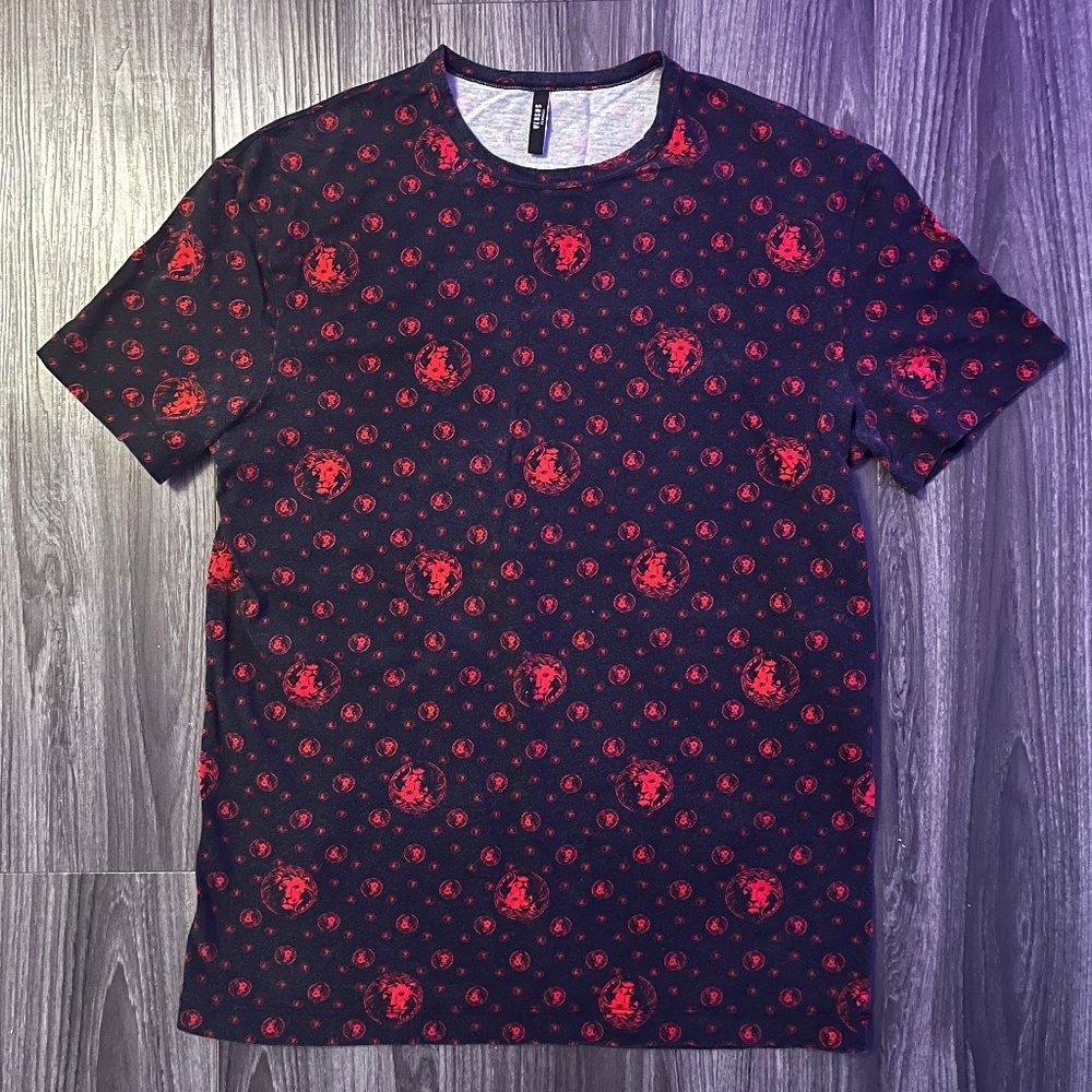Men’s Versus Versace Lion Head Monogram T-Shirt